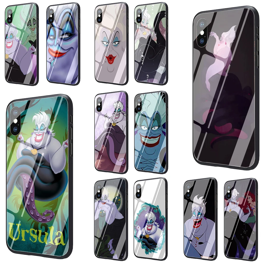 

Ursula The Little Mermaid Tempered Glass Phone Case for iphone 5 5S 6 6S 7 8 Plus X XR XS 11 pro Max