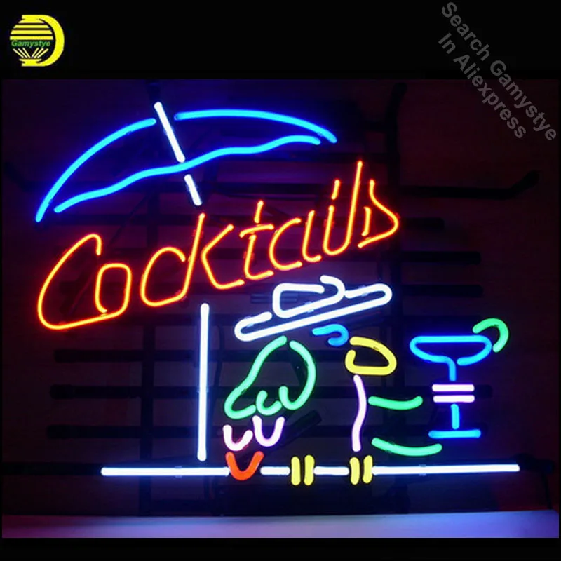 Fashion Vintage Real Neon Neon Light Box Party Decore Display Beer Bar Cool Sign 