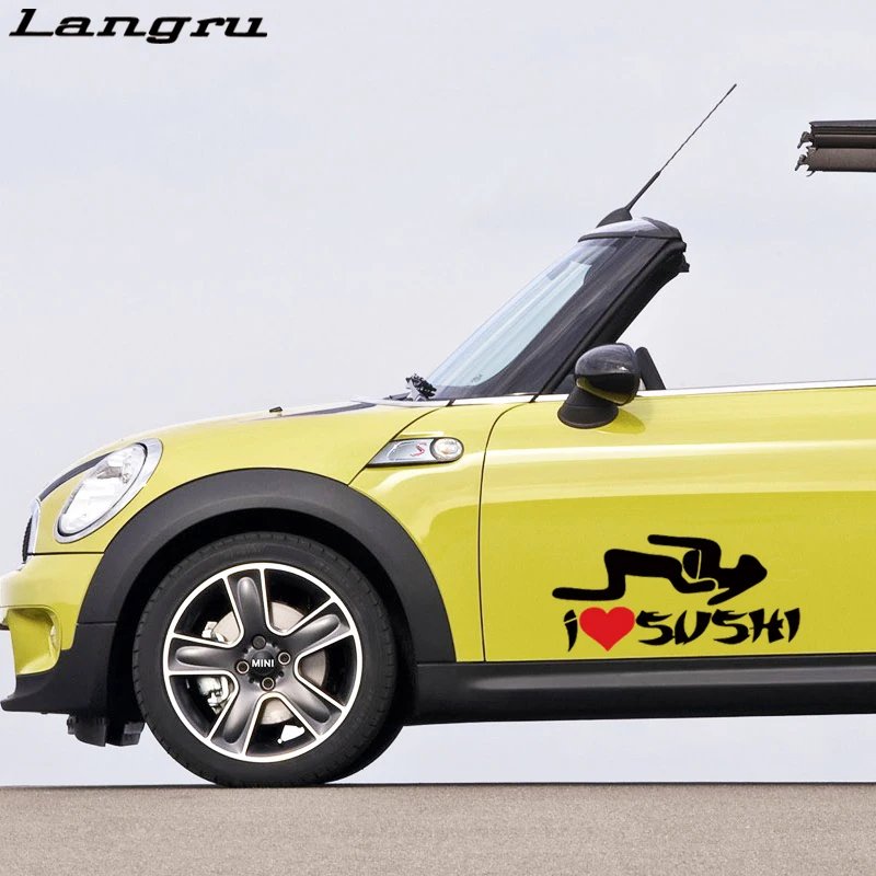 Langru новый дизайн I Heart Sushi Love Srticker Забавный автомобильный Стайлинг мотоцикл