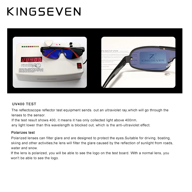 Online Nuevo diseño De KINGSEVEN Gafas para hombre De marca HD polarizadas Gafas De Sol para hombres Gafas De Sol con lentes integradas Gafas De Sol
