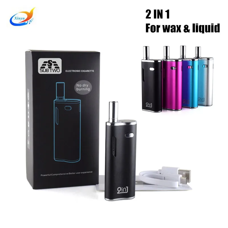 2 in 1 for wax & liquid Electronic cigarette vape kits elektronik