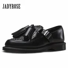 Jady Роуз бахромой Женские туфли-лодочки заклепками Туфли-оксфорды Повседневное сандалии на веревочной подошве-платформе криперы женские мокасины женские кроссовки