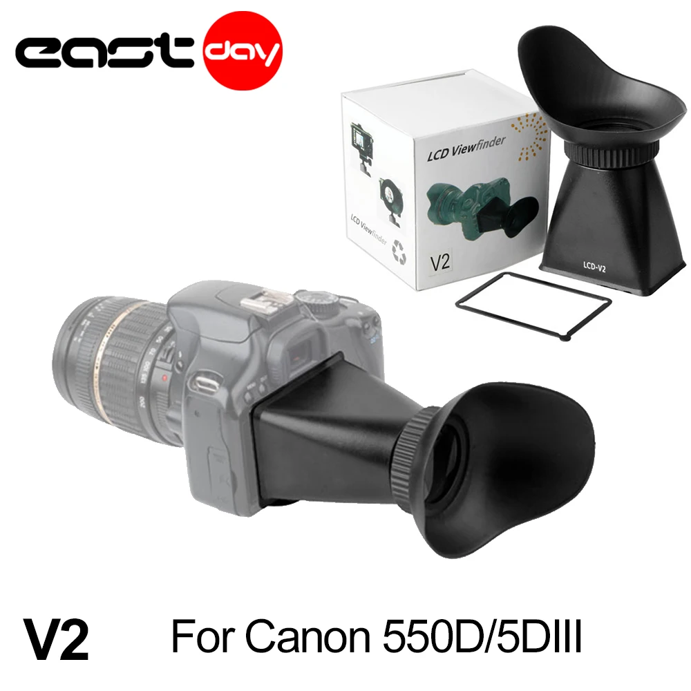 Dustproof 2.8 times/3 inches LCD Viewfinder Extender V2 For Canon 550D 5D3 and Panasonic GH1 GH2