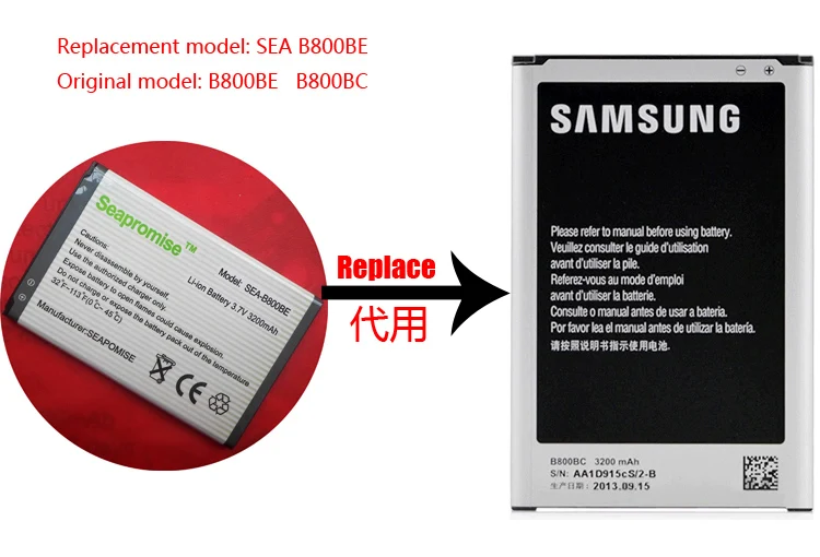 Аккумулятор B800BE (B800BC) для SAMSUNG Galaxy Note 3 N9000 SM N900.N9002 N9005 N9006 N9008 5 шт./партия оптовая