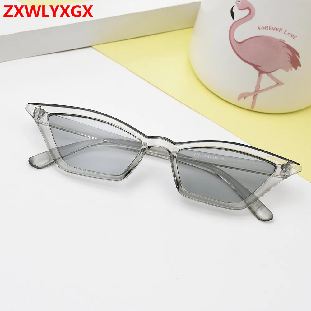 14 colors brand design new European American cat eye glasses sunglasses ladies retro sunglasses transparent box colorful glasses