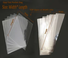 Paquete lote punzón superior Abierta Bolsillo Plano Transparente Del Opp bolsa de Embalaje de regalo de plástico Transparente de almacenamiento de cosméticos herramientas de válvulas de juguetes del caramelo