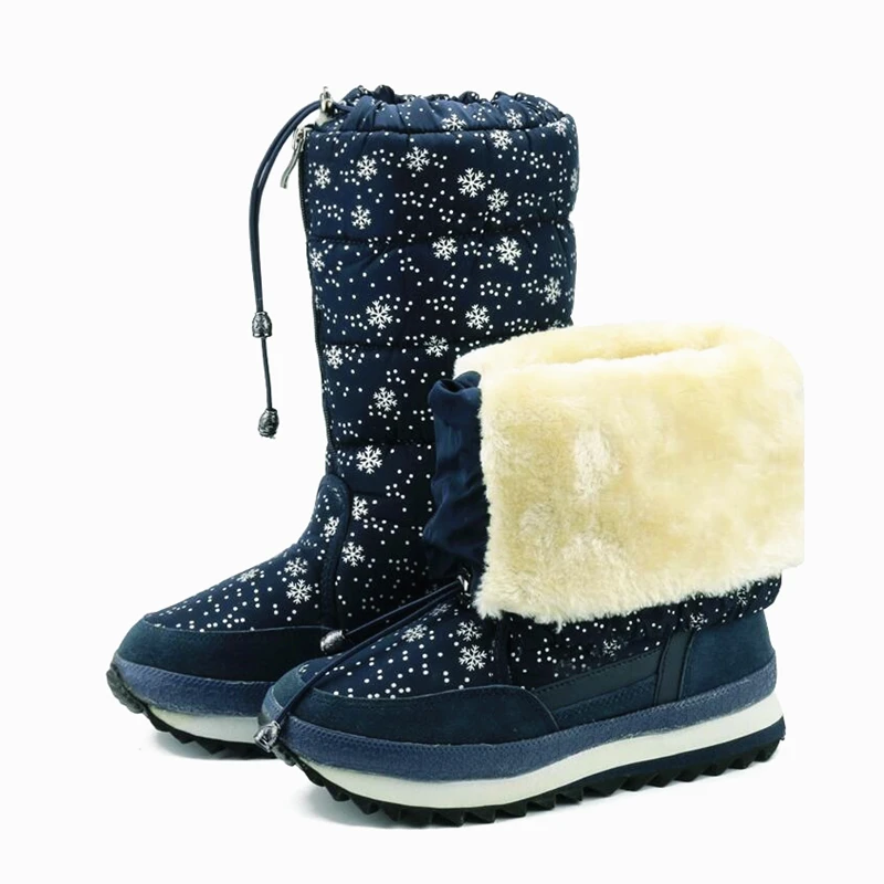 

women snow boots 2018 new winter boots high zipper rubber anti slip sole Nylon waterproof fabric autumn boots women witner shoes