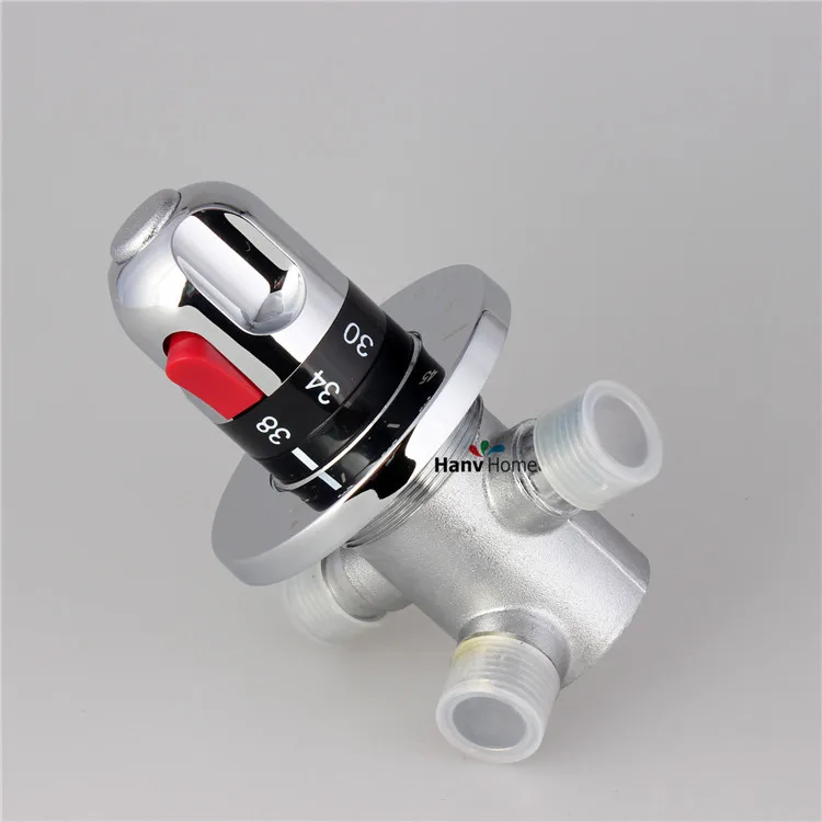 DN15(G1/2) термостатический смесительный клапан из латуни, Солнечный водонагреватель клапан, регулировка температуры смешивания воды термостатический смеситель