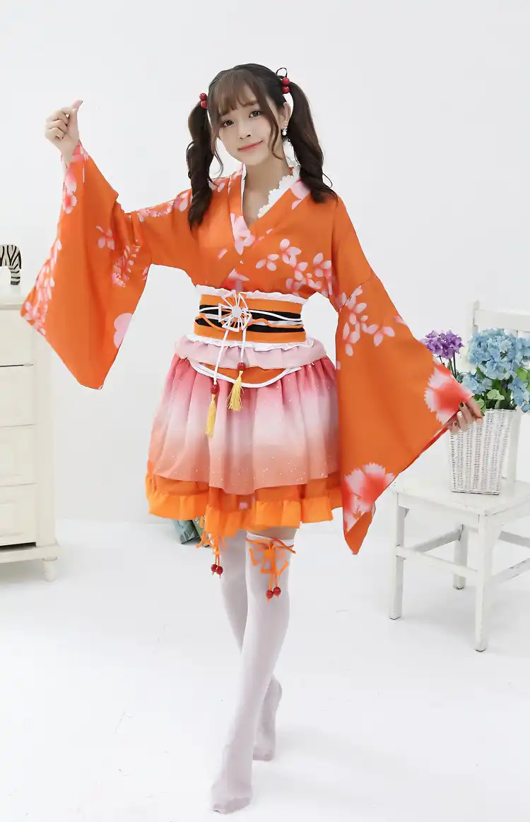 Millyn愛ライブ学校アイドルプロジェクト着物アニメ夏浴衣ドレス女の子ほのか高坂コスプレ着物ドレス Honoka Kousaka Cosplay Cosplay Kimonolove Live Aliexpress