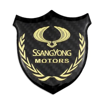 

Metal 3D Logo Badge Emblem Car Sticker Accessories for Ssangyong Rexton 2 ActYon Tivolan Korando Rodius Chairman Kyron tivoli