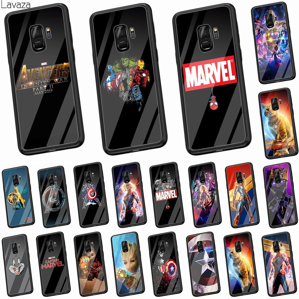 

Lavaza Marvel Untitled Avengers film Tempered Glass Case for Samsung Galaxy S8 S9 S10 Plus S10e S7 Edge Note 8 9 Soft TPU Cover