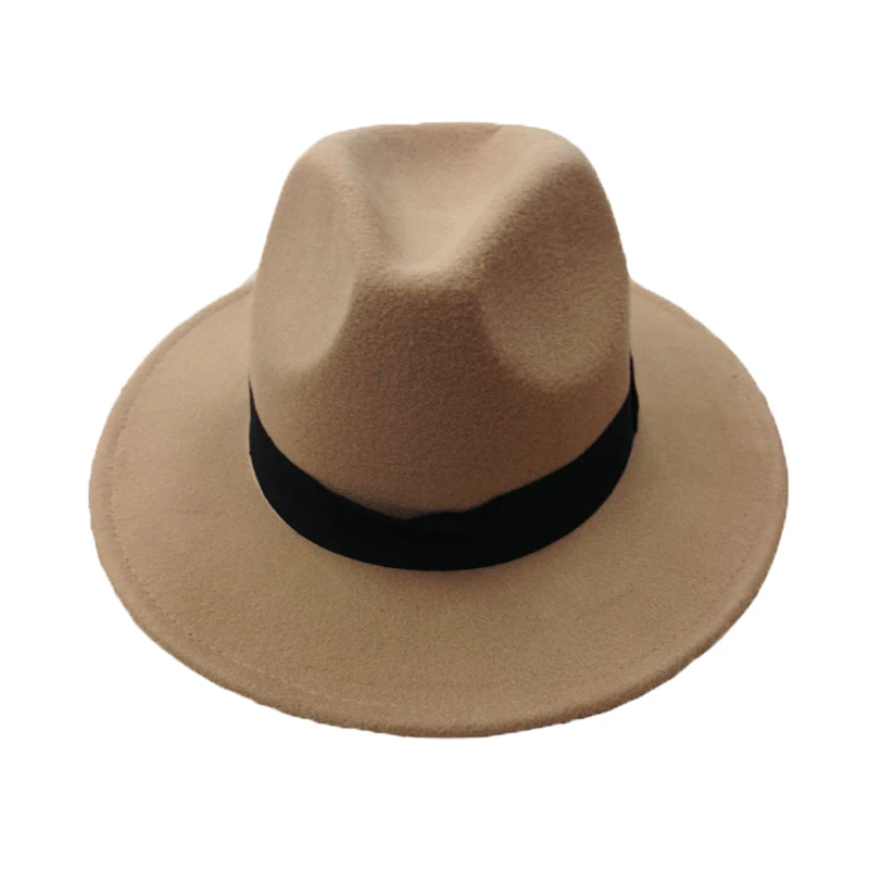 Мужская шерстяная фетровая шляпа с козырьком, Трилби, Женская винтажная шерстяная Панама, фетровая Кепка, шерстяная фетровая шляпа, джазовые шляпы, 14 цветов, YY0397