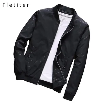 

Fletiter 2019 Mens Jackets Spring Autumn Casual Coats Jacket Slim Fashion Male Outwear Men Brand Clothing 4XL windbreaker