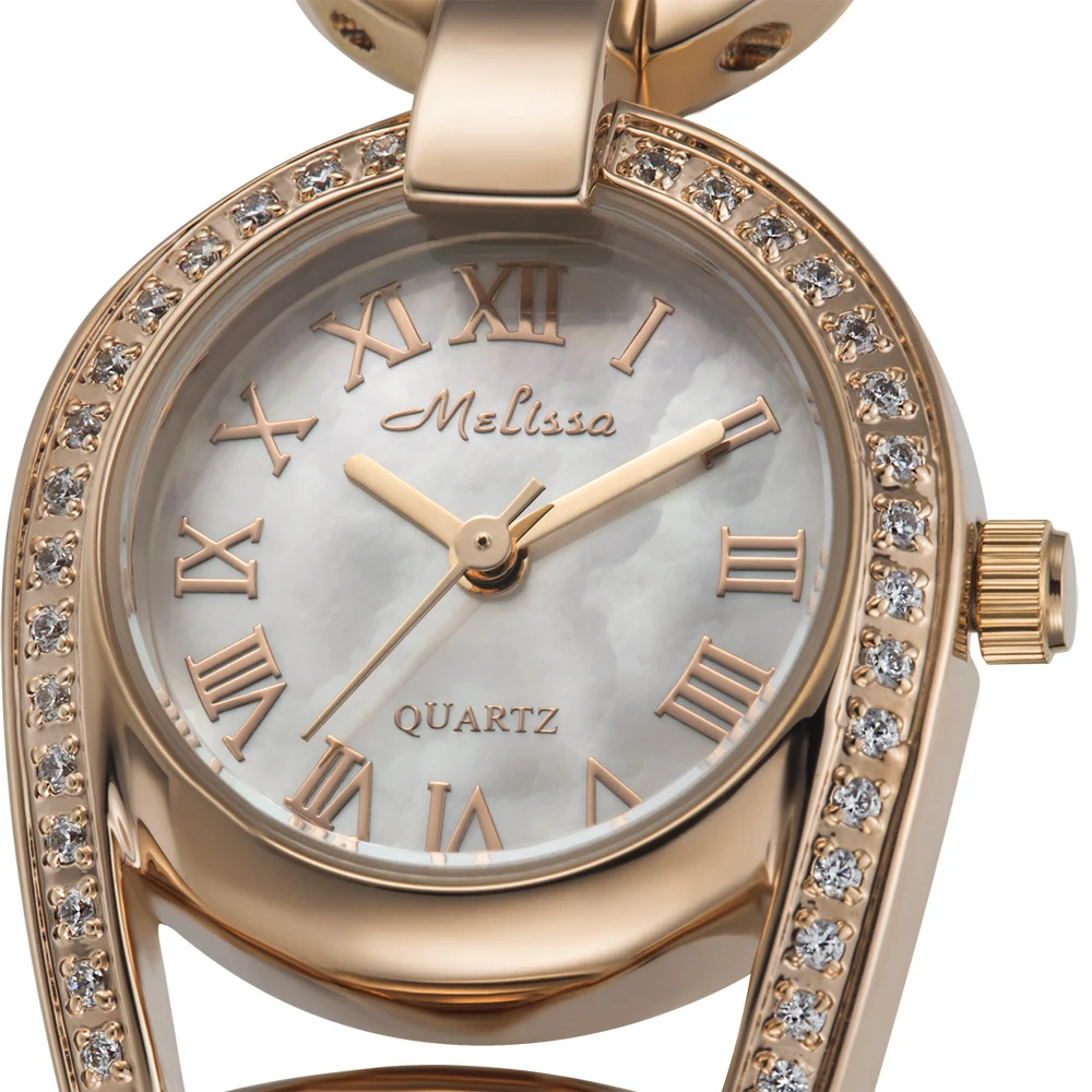 Женские кварцевые часы Melissa Bangle японские с перламутром изысканные модные