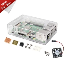 Raspberry pi 3 modelo b case transparente, para raspberry pi 3 modelo b