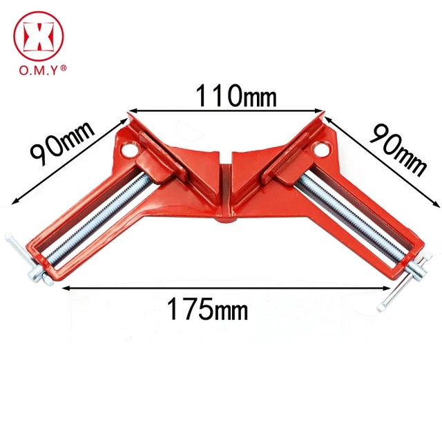 OMY 4pcs Style 90 Degrees Angle Clamp Right Angle Woodworking Frame Clamp DIY Glass