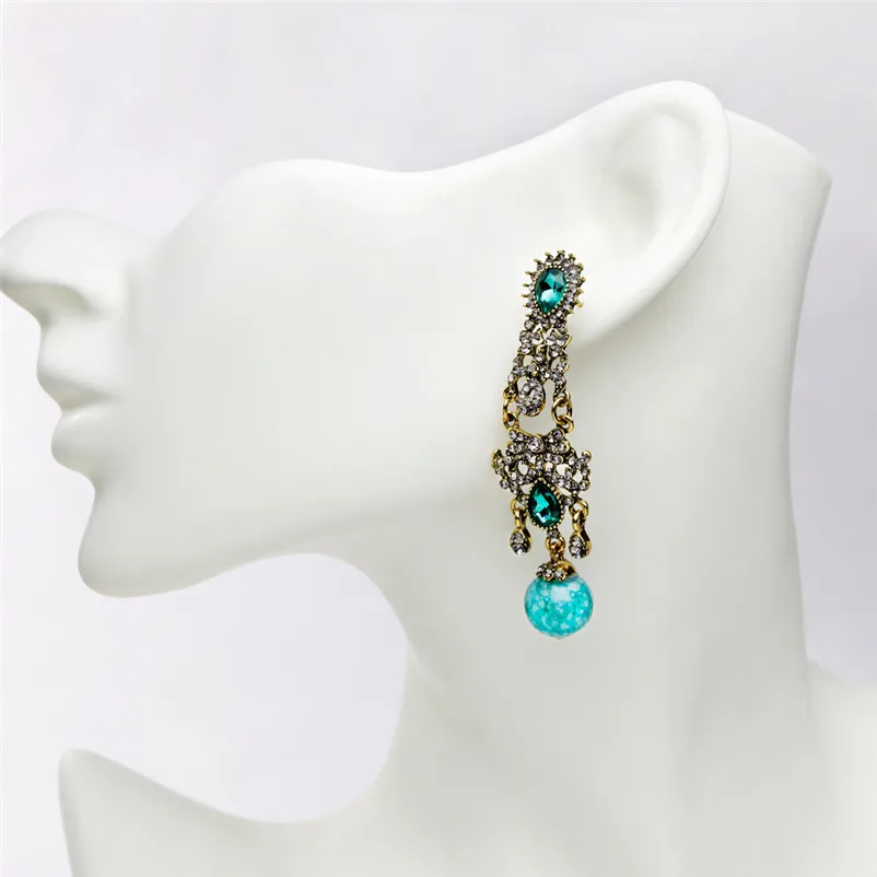 Trendy Earrings for women Dangle earrings Zircon earrings encrusted love heart earring for girls Jewelry Brincos Y10#N (5)