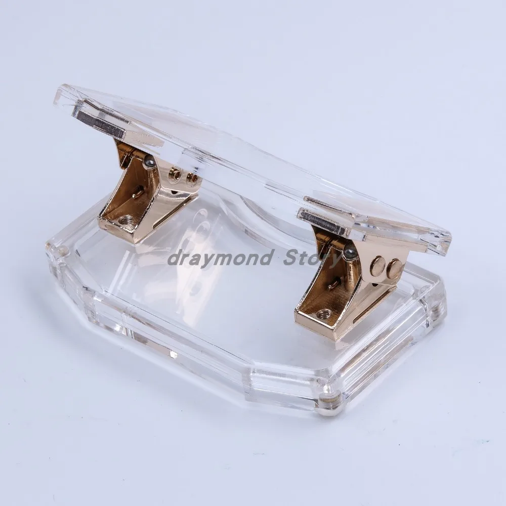 Acrylic Gold curved hole punch stationery by Draymond Story