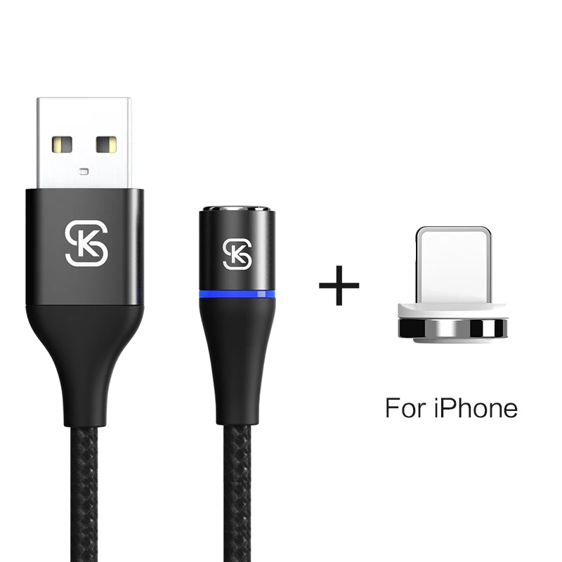 Магнитный кабель быстрой зарядки 3A QC 4,0 3,0 Micro usb type c 3 в 1 Дата для Iphone x samsung xiaomi Android SIKAI - Цвет: cable for iphone