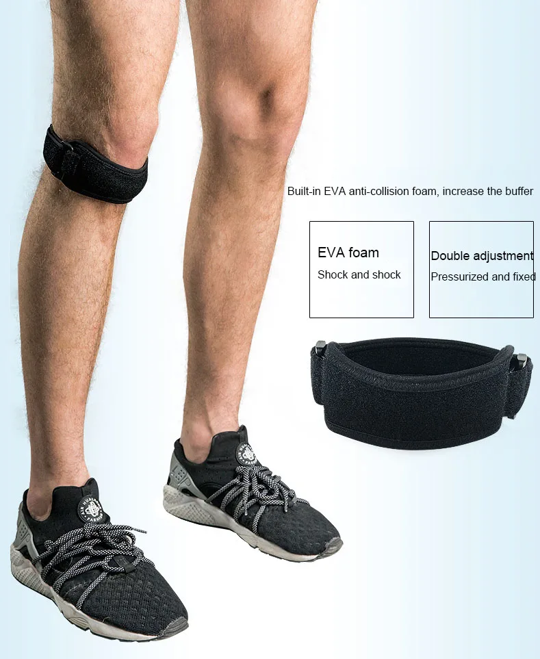 AOLIKES 1 шт. Регулируемый коленной чашечки Поддержка колена коленный фиксатор бандаж сухожилия ремень Перемычка тренажерный зал наколенники