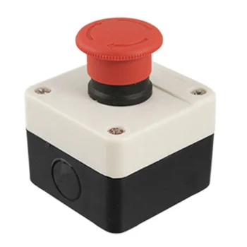 

Red Sign Mushroom Emergency Stop Push Button Switch Station 1 NC Normally Closed