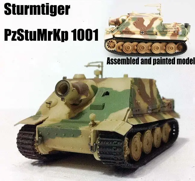 WW2 Немецкий штурмовый Танк тигра Sturmtiger PzStuMrKp 1001 1: 72 легкая модель |