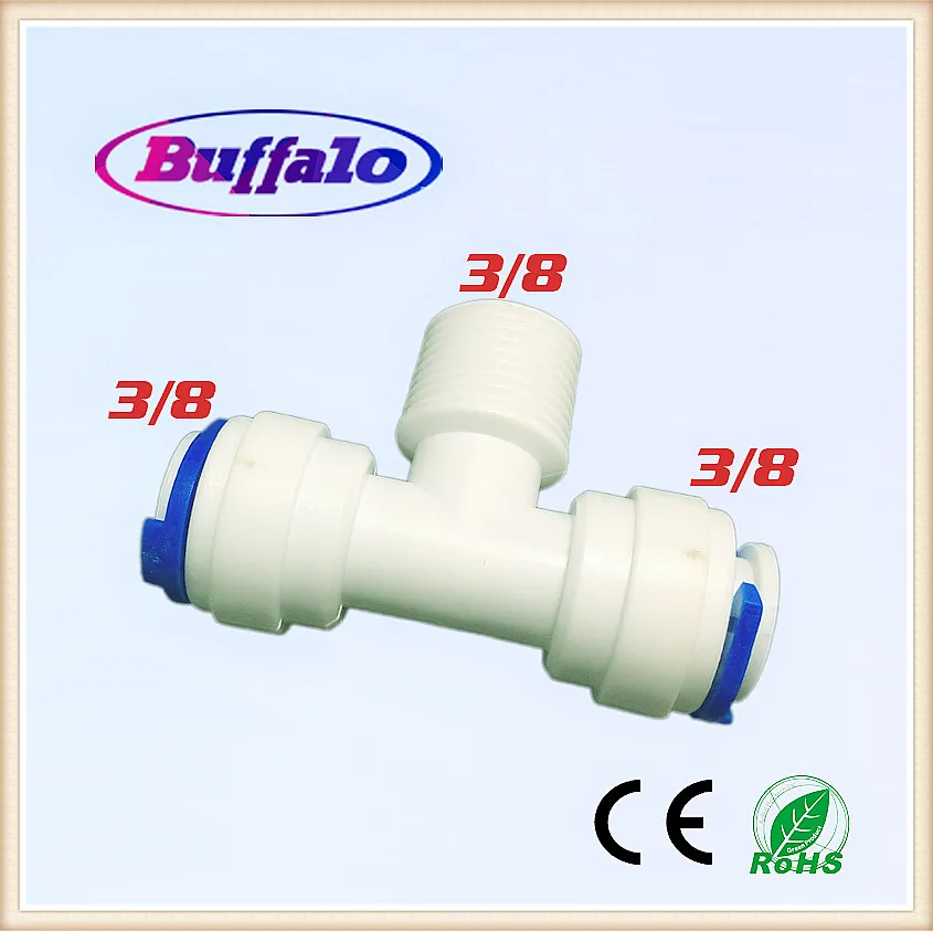 100 шт. 3/8 "наружная резьба подключения водопровода 3/8" шланг Тип T быстрое подключение воды разъем установки домашний фильтр для воды ro