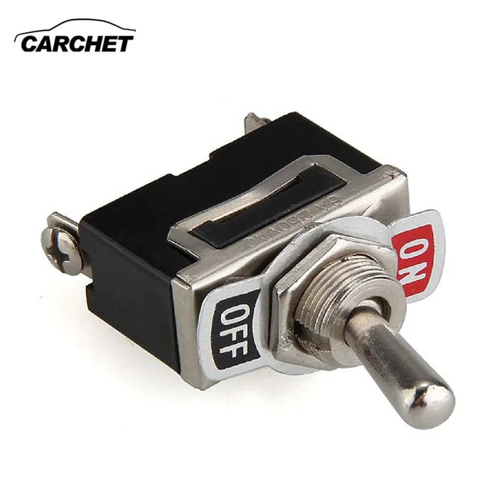 CARCHET 5pcs on off switch Metal Toggle Switch SPST Flick Switches ON