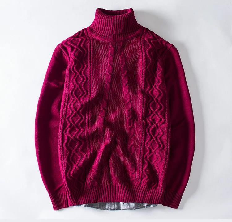 2019 Новый Мужской Повседневный свитер с высоким воротом молодой тонкий нижний свитер