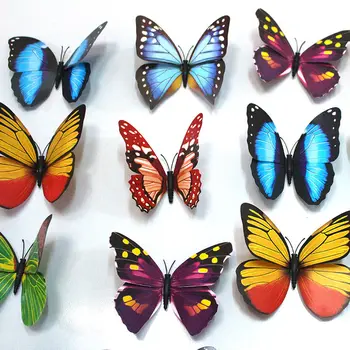 

12cm 100pieces 3D Wall Stickers Home Decor Butterflies Wall Sticker Kids Home Decoration Butterflies On The Wall Decals