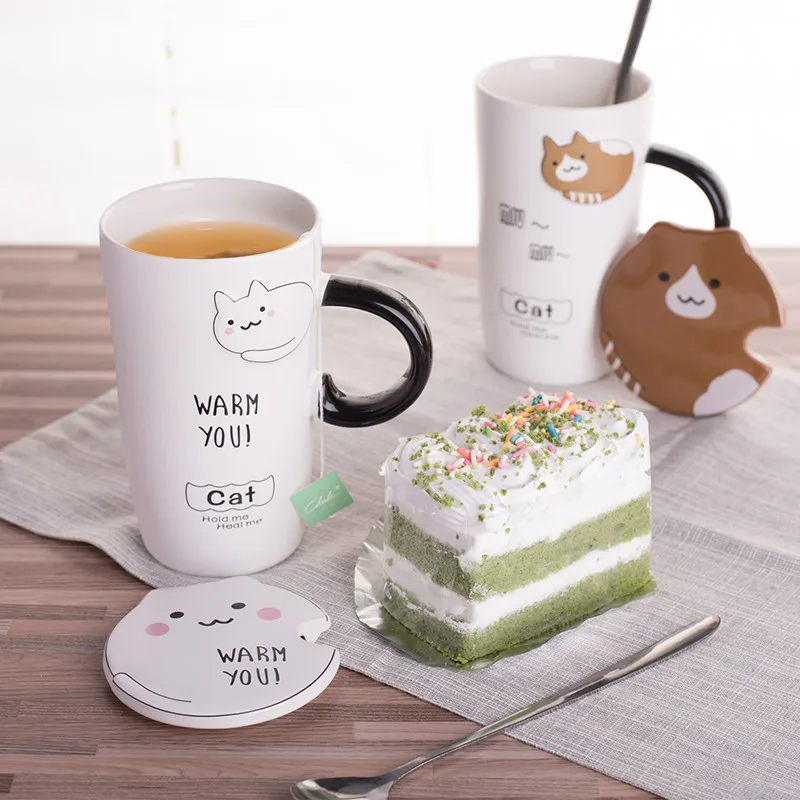 Милая кружка для кошек Caneca Criativa Filizanki Do Kawy кофейные кружки креативные Kubek Termiczny Tsse