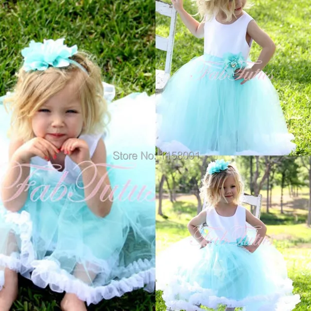 2015 New Lovely Girl Dress Romantic Cute Princess Flowergirl Dress ...