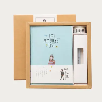 

Cute A5 Hardcover Thicken Hard Copybook Set with Pen Ruler Tape Gift book