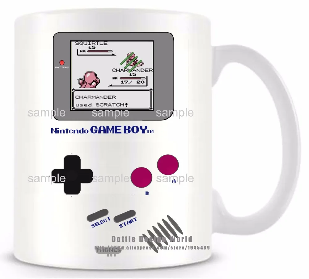 DIY Gameboy керамическая белая кофейная чайная молочная кружка Покемон забавная новинка чашка для путешествий персонализированные подарки на день рождения Пасху