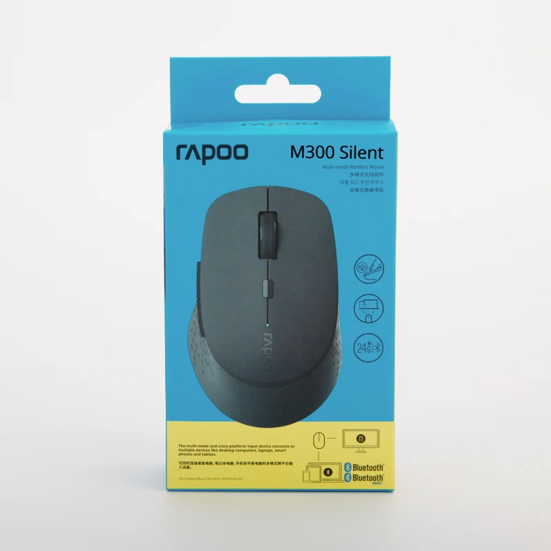 RAPOO M300 Тихая многорежимная беспроводная мышь usb Bluetooth 3 0 4 и 2 4G 1600 точек/дюйм