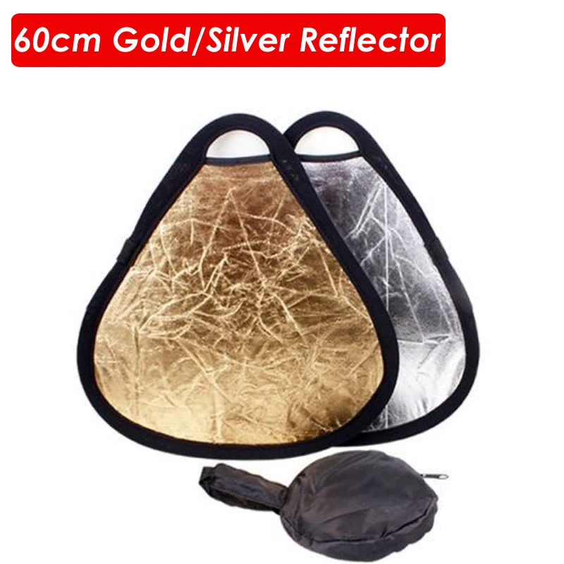 

60cm Gold Silver Portable Folding Hand Grip Photo Camera Photograph Flash Speedlite Reflector