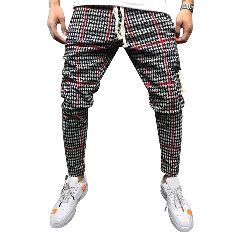 

2019 Summer Casual Cotton Full Length Men's Pants Mid Waist Pants Men's Pencil Pants Sports Fit Masculina Male Clothing D40