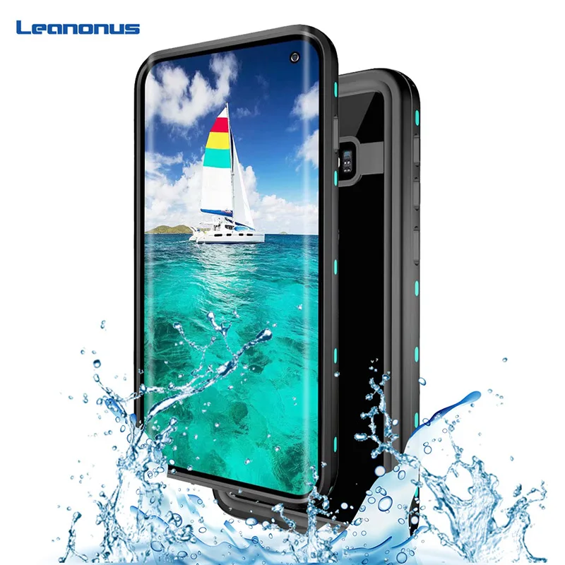 Водонепроницаемый чехол Leanonus для Samsung Galaxy S10 Plus защита экрана на 360 градусов