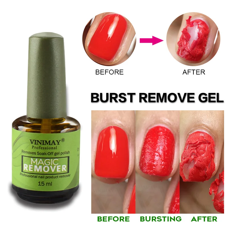 

Magic Nail Remover Healthy Fast Nail Polish Remover Burst Gel Polish Remover Zero Damage Gel Nail Cleaner Remove Soak Off UV Gel