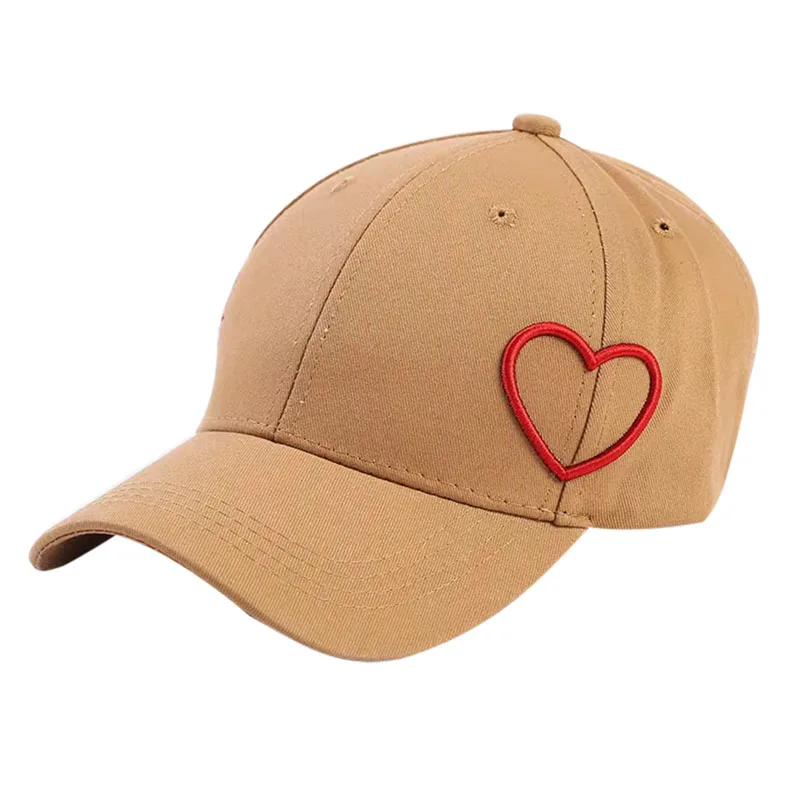 Бейсбольная теннисная Кепка в повседневном стиле с вышитым сердцем и бантом, Солнцезащитная шляпа из хлопка, головной убор, уличная спортивная одежда для влюбленных