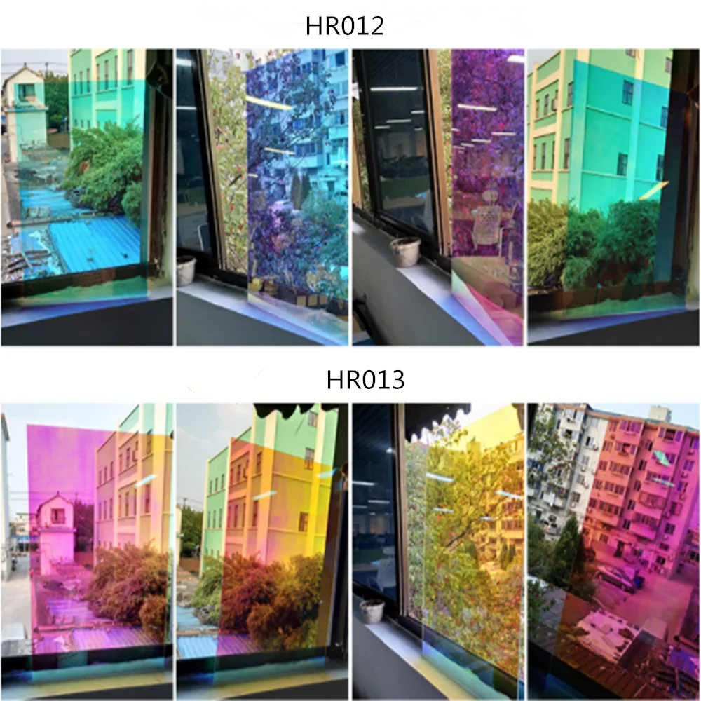 Rainbow Window Film Dichroic Window Sticker Iridescent Glass Adhesive Film