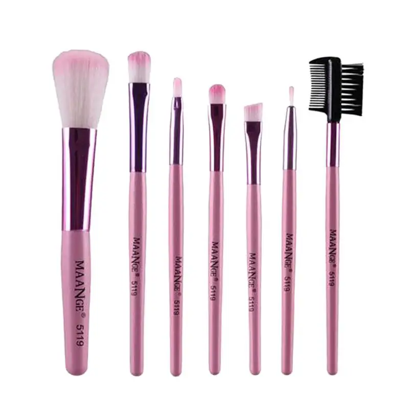

7Pcs Professional Makeup Brushes Set Face Foundation Powder Concealer Blush Lip Eyelash Eyebrow Eyeshadow Cosmetic Brush