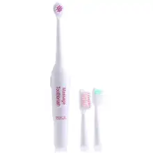 Электрическая массажная Массажная зубная щетка+ 3 насадки розовый