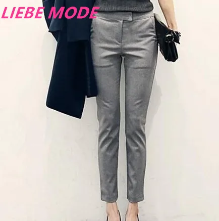 grey evening trousers womens
