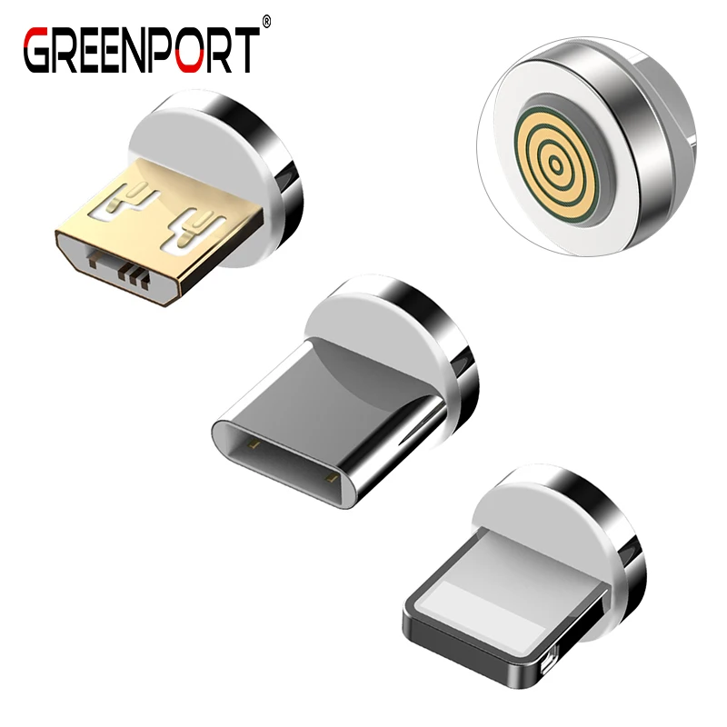 

GREENPORT 12th Magnetic Plug for iphone Type C Micro usb Mobile Phone Cable Charging for xiaomi redmi Mobile Phone Charger Plug