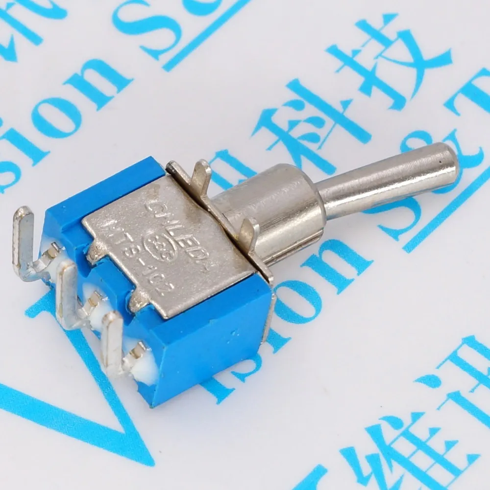 

10 Pcs 6A/250VAC on/on 2 Way SPDT Right Angle 3 Pins PCB Mount Toggle Switch