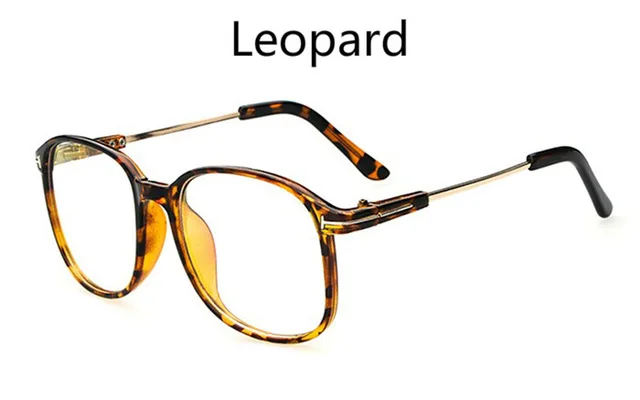 Модные квадратные очки оправа для женщин прозрачные очки с бесцветными линзами ретро очки для компьютера без градуса поддельные близорукость очки - Цвет оправы: leopard