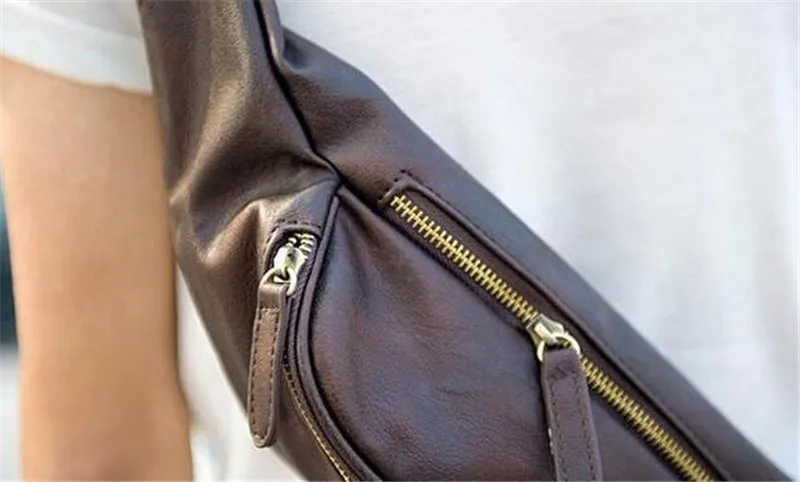 Высококачественная Мужская сумка s, Мужская винтажная кожаная дорожная сумка для верховой езды на ремне, нагрудная сумка для путешествий