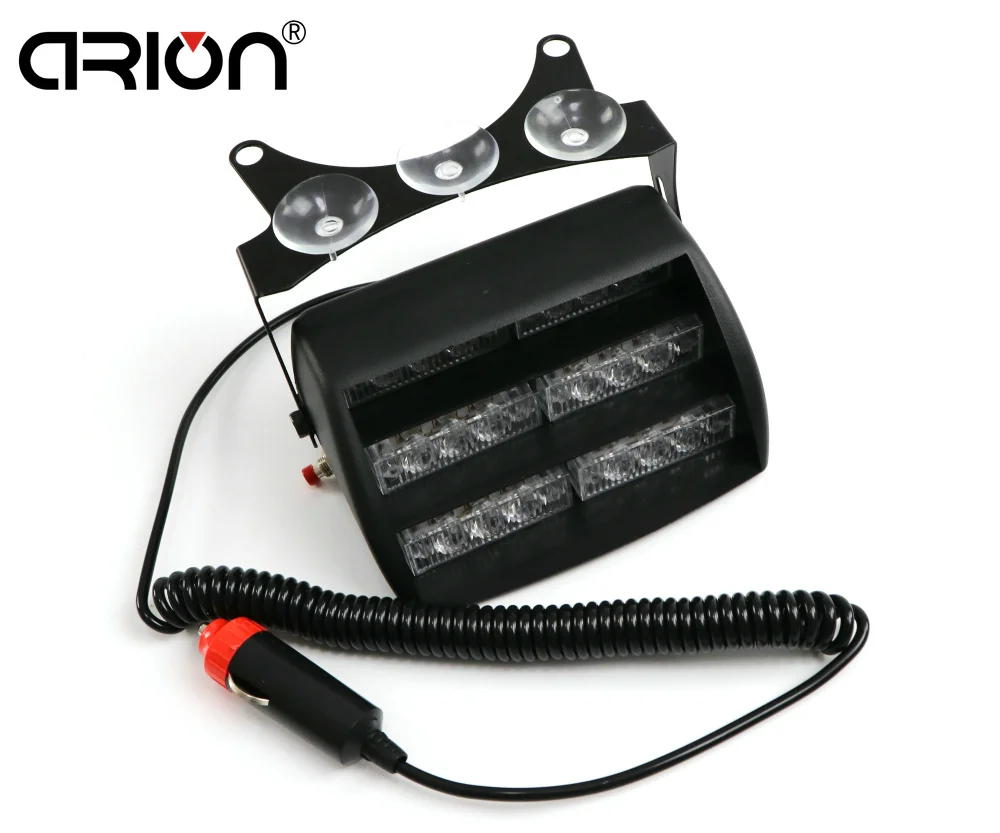 

CIRION 3 Flashing Modes 18 LED Car Emergency Vehicle Flash Strobe Warn Lights Lamp 3led x6 18LED for Windshields Dashboard White