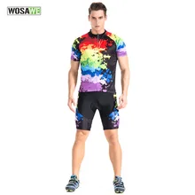 Wosawe; летняя велосипедная комплекты короткий рукав Джерси+ шорты с гелевой подкладкой MTB Дорожный комплект из Джерси для езды на велосипеде одежда для езды на велосипеде Ropa Ciclismo